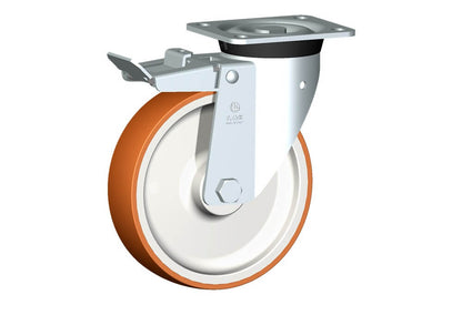 WHEEL N 200X50/60 RB SWIVEL M40 +BRAKE