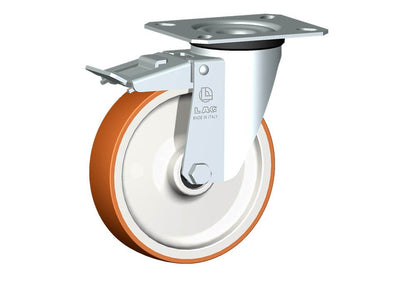 WHEEL N 125X30/40 RB SWIVEL FORK M22/40 + BRAKE
