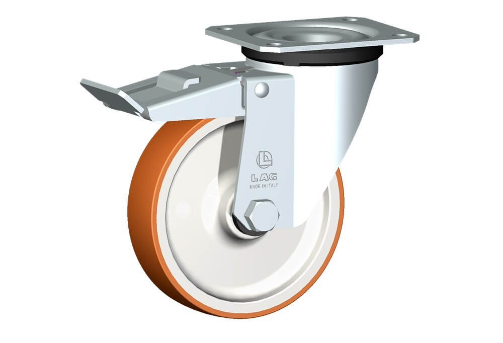 WHEEL N 125X30/40 RB SWIVEL FORK M22L/50 +BRAKE