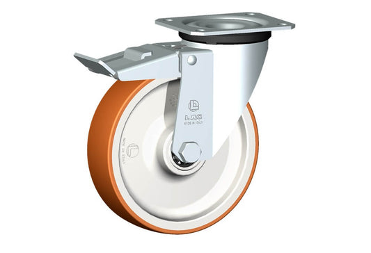 WHEEL N 150X40/50 RB SWIVEL FORK M22L + BRAKE
