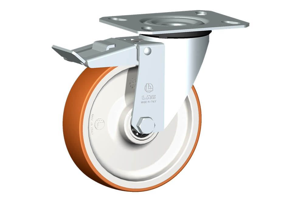 WHEEL N 150X40/50 RB SWIVEL FORK M22 + BRAKE