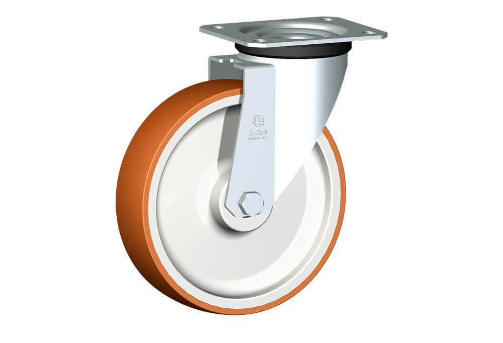 WHEEL N 200X50/60 RB SWIVEL FORK M22