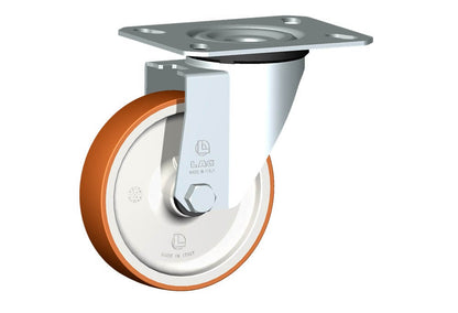 WHEEL N 125X30/40 PLAIN BORE SWIVEL FORKM22/50