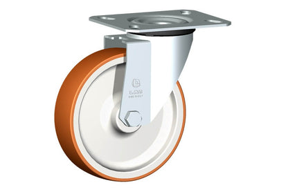 WHEEL N 150X40/50 PLAIN BORE SWIVEL FORKM22