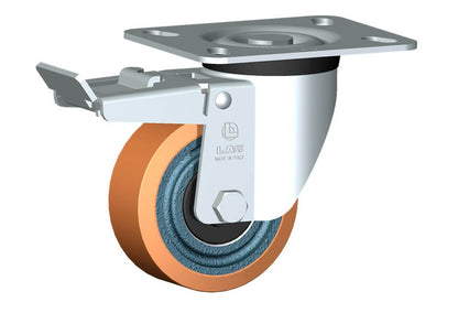 WHEEL Z 100X40/40 BB SWIVEL FORK M40/50 + BRAKE