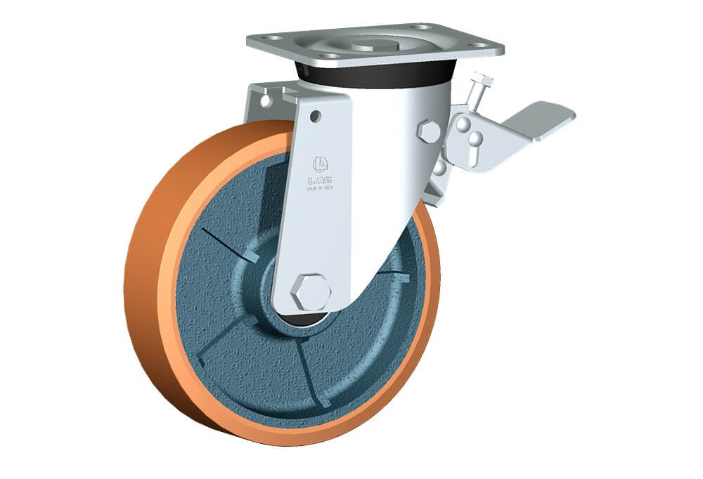 WHEEL Z 200X50/60 BB SWIVEL FORK M40 + BRAKE