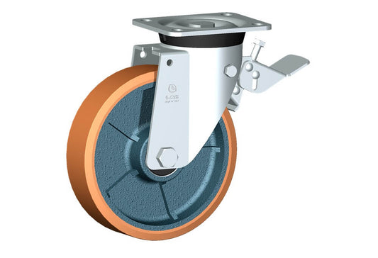 WHEEL Z 200X50/60 BB SWIVEL FORK M40 + BRAKE