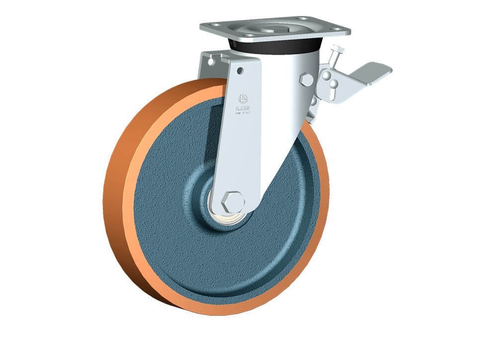 WHEEL Z 250X50/60 BB SWIVEL FORK M40 + BRAKE