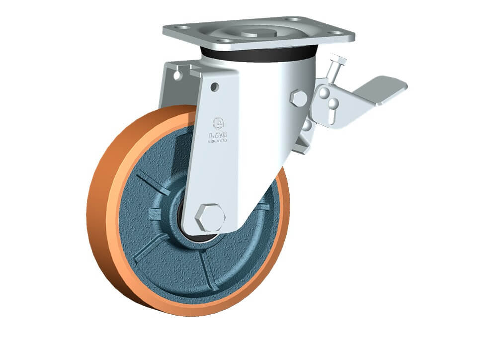 WHEEL Z 175X40/50 BB SWIVEL FORK P60/60 + BRAKE