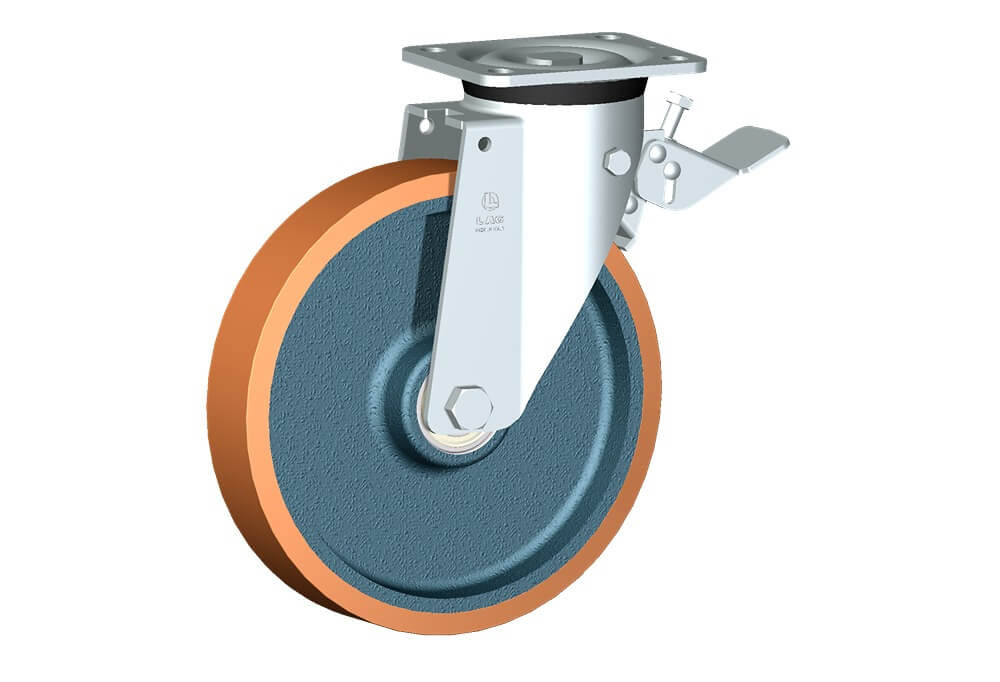 WHEEL Z 250X50/60 BB SWIVEL FORK P60 + BRAKE