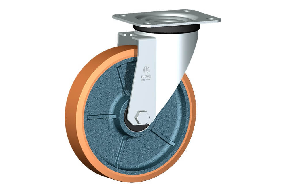 WHEEL Z 200X40/50 BB SWIVEL FORK M22