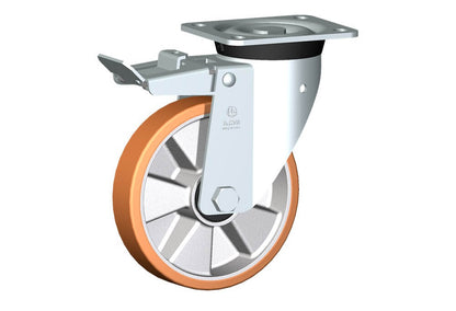 WHEEL T 175X40/50 BB SWIVEL FORK M40/60 + BRAKE