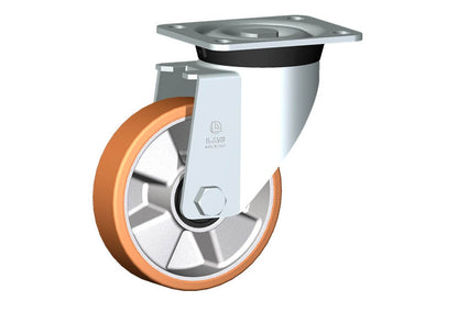 WHEEL T 150X40/50 RB SWIVEL FORK M40/60