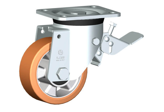 WHEEL T 125X50/60 BB SWIVEL P60 + BRAKE