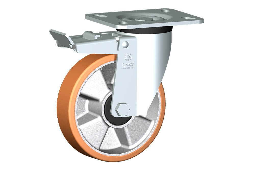 WHEEL T 150X40/50 BB SWIVEL FORK P60 + BRAKE