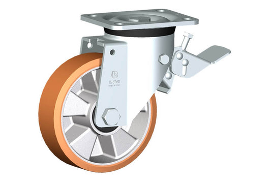 WHEEL T 160X50/60 BB SWIVEL P60 + BRAKE