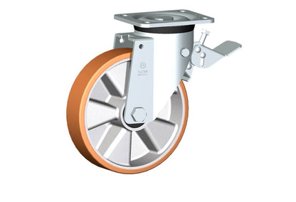 WHEEL T 200X50/60 BB SWIVEL FORK P60 + BRAKE
