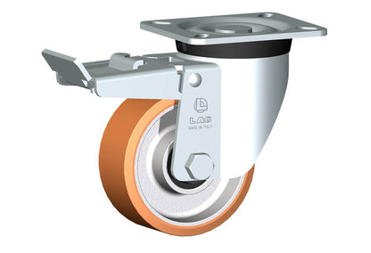 WHEEL T 100X40/40 RB SWIVEL FORK P60L/50 + BRAKE