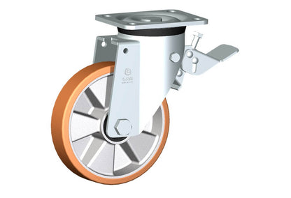 WHEEL T 175X40/50 RB SWIVEL FORK P60/60 + BRAKE