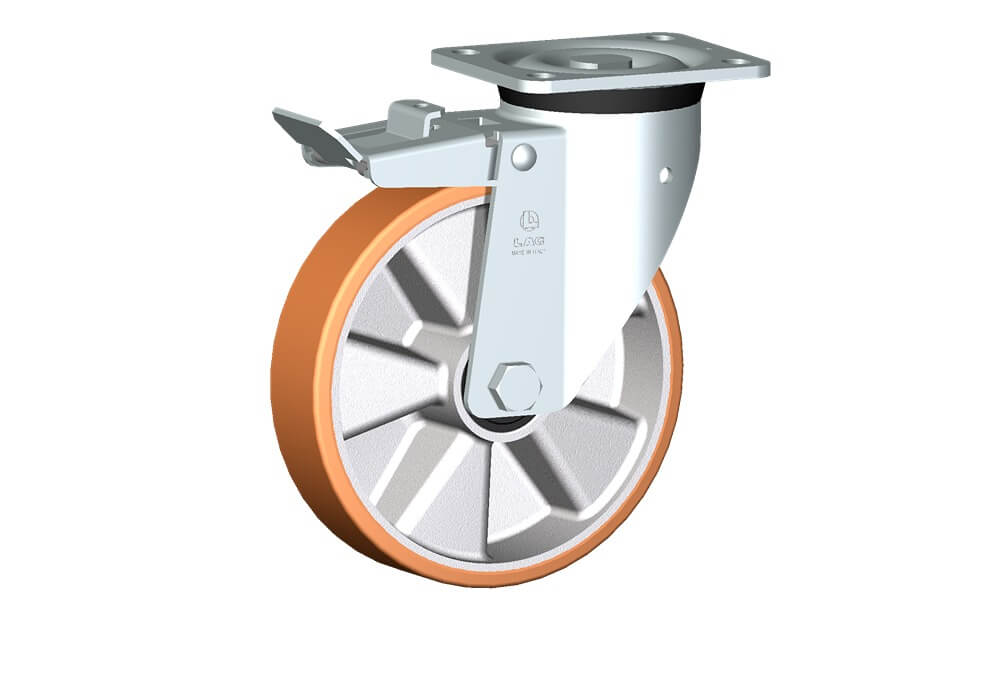 WHEEL T 200X50/60 SWIV FORK P60 + BRAKE