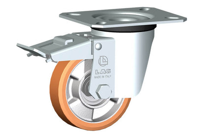 WHEEL T 80X20/20 BB SWIVEL FORK M22 + BRAKE