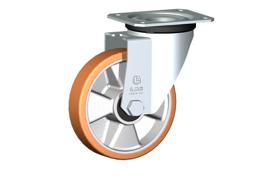WHEEL T 125X30/40 BB SWIVEL FORK M22L/50