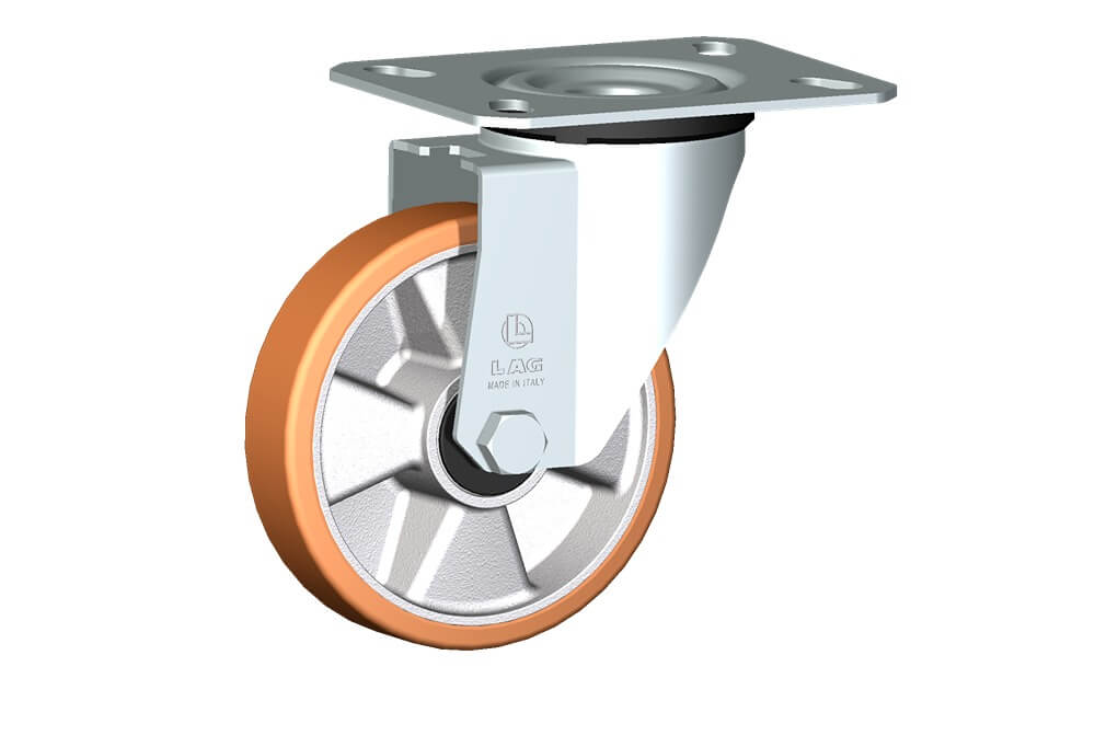 WHEEL T 125X30/40 BB SWIVEL FORK M22/50