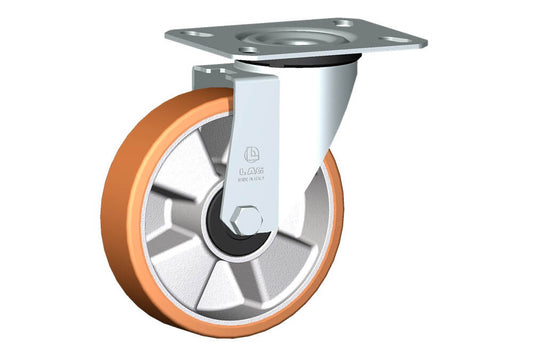 WHEEL T 150X40/50 BB SWIVEL FORK M22
