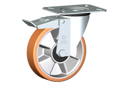 WHEEL T 150X40/50 BB SWIVEL FORK M22 + BRAKE