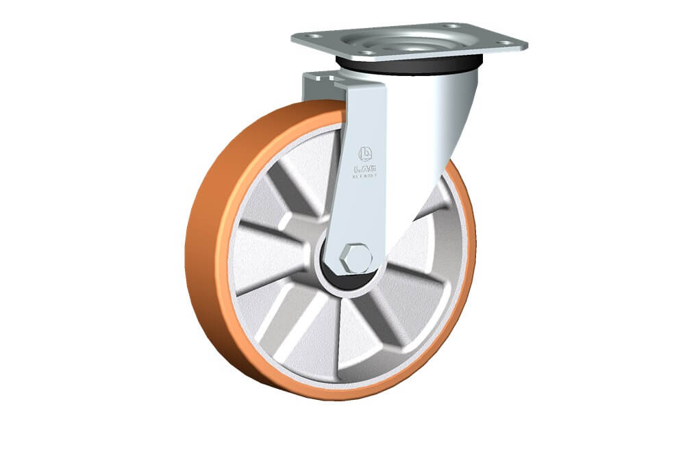 WHEEL T 200X50/60 BB SWIVEL FORK M22