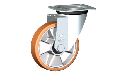 WHEEL T 125X30/40 RB SWIVEL FORK M22L/50