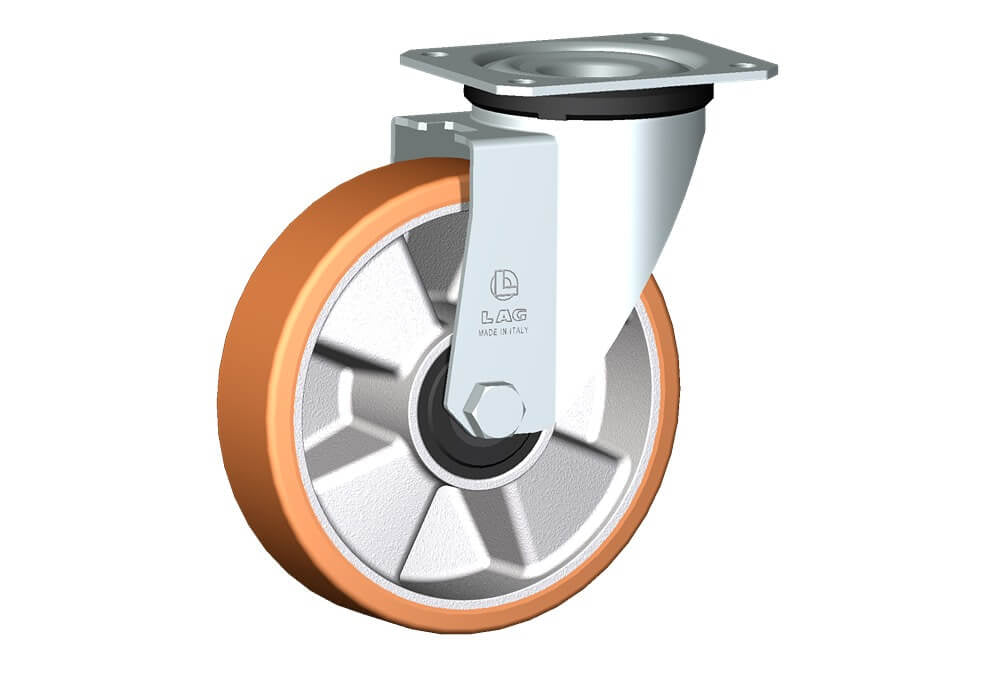 WHEEL T 150X40/50 RB SWIVEL FORK M22L