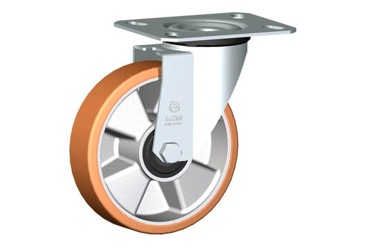 WHEEL T 150X40/50 RB SWIVEL FORK M22