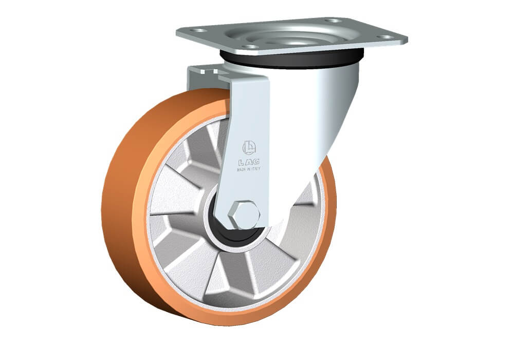 WHEEL T 160X50/60 RB SWIVEL FORK M22