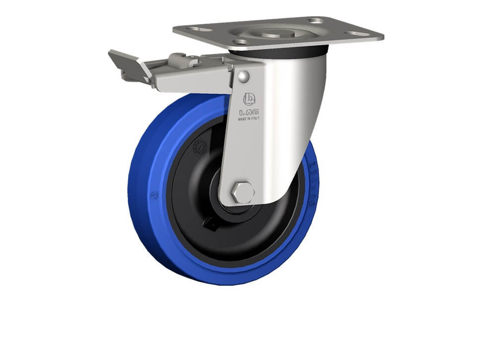 WHEEL LB 150X40/50 INOX BB SWIVEL X40 + BRAKE