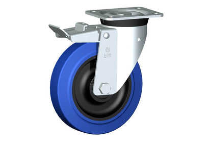 WHEEL LB 200X50/60 BB SWIVEL FORK M40 + BRAKE