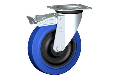 WHEEL LB 200X50/60 RB SWIVEL M22 +BRAKE