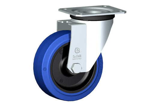WHEEL LB 125X40/40 PLAIN BORE SWIV. FORK M22L/50