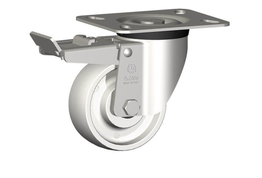 WHEEL P 100X40/40 INOX RB SWIVEL X40/50 + BRAKE