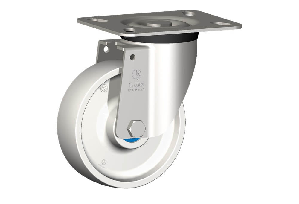 WHEEL P 125X40/50 INOX RB SWIVEL X40