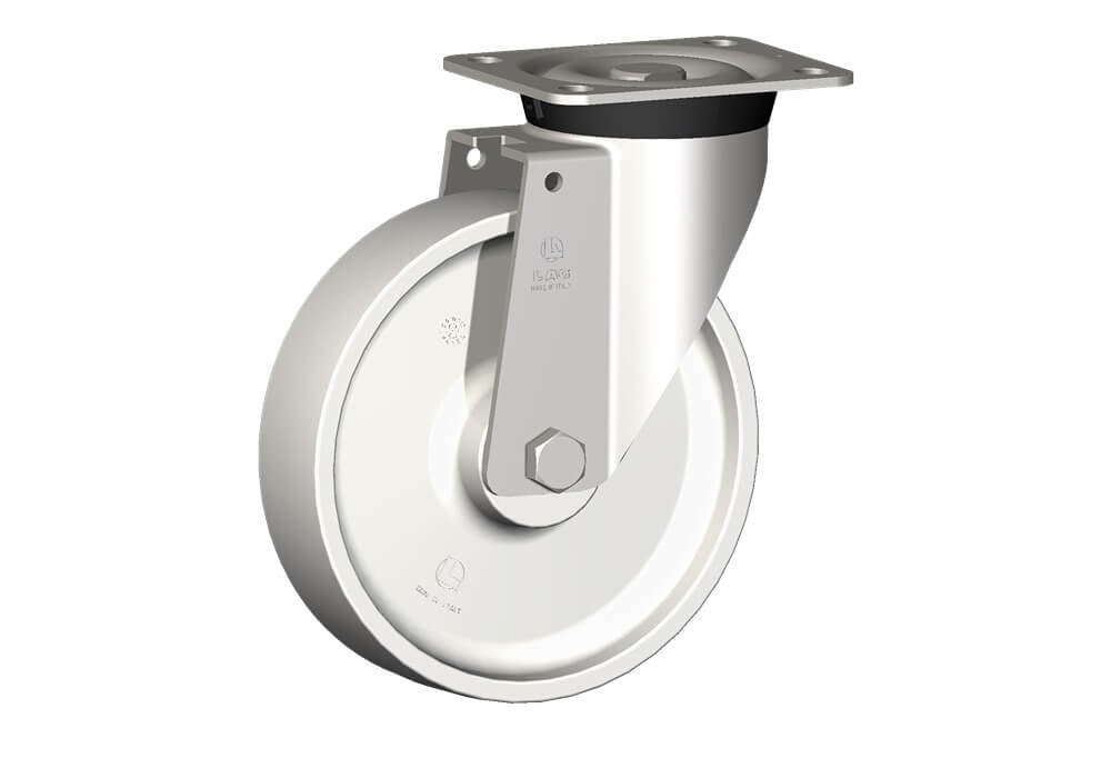 WHEEL P 200X50/60 INOX ROLLER BRGS INOX SWIVEL FORK X40