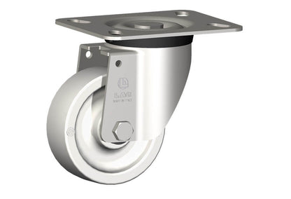 WHEEL P 100X37/40 HD PB INOX SWIVEL FORK X40/50