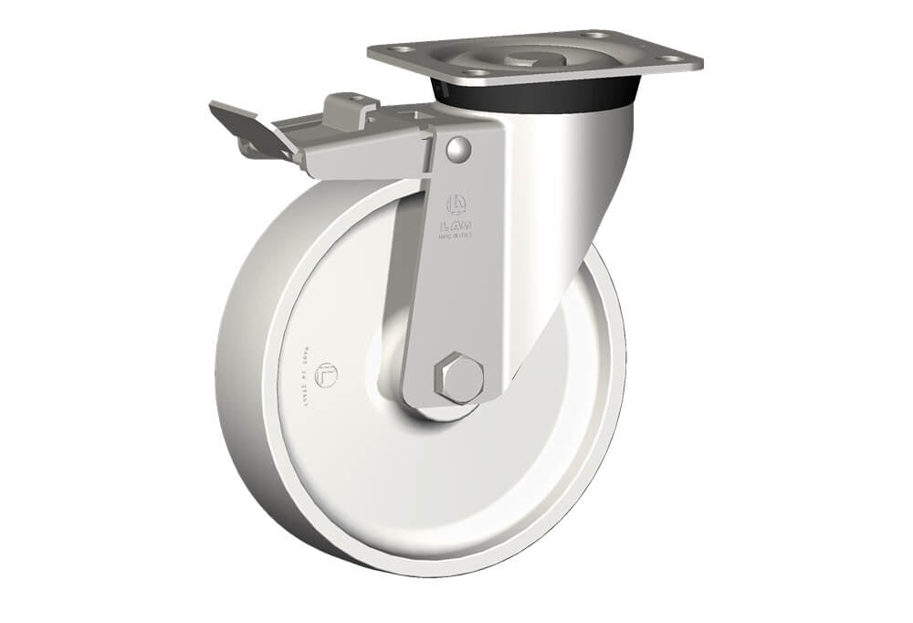 WHEEL P 200X50/60 PB INOX SWL X40 + BRAKE