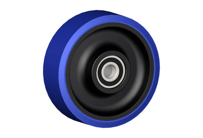 WHEEL AS 160X50/60 47X17 INOX BALL BEAR. 20 (BLACK HUB)