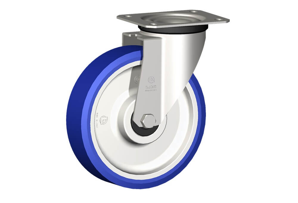 WHEEL AS 200X50/60 S/S BB SWIVEL X20