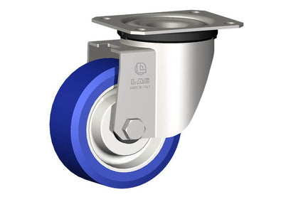 WHEEL AS 100X40/40 INOX ROLLER BRGS. INOX SWIVEL FORK X20L/50