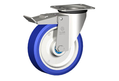WHEEL AS 150X40/50 INOX R.B. INOX SWIVEL X20L + BRAKE