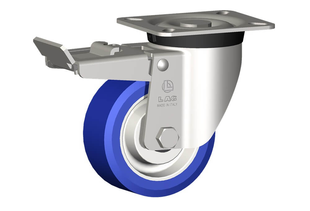 WHEEL AS 100X40/40 INOX RB SWL X40L/50 + BRAKE