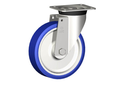 WHEEL AS 200X50/60 INOX RB SWIV X40 INOX FORK