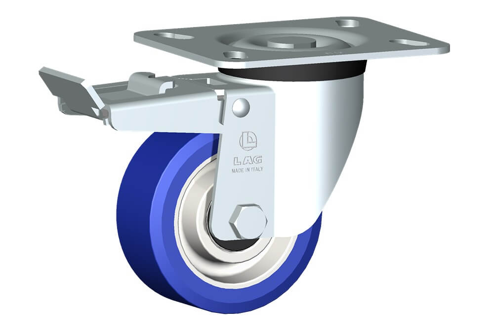 WHEEL AS 100X40/40 BB SWIVEL FORK M40 + BRAKE
